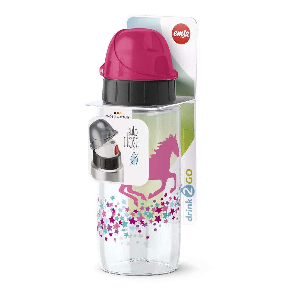 Emsa Trinkflasche Drink2Go Tritan Pink Horse