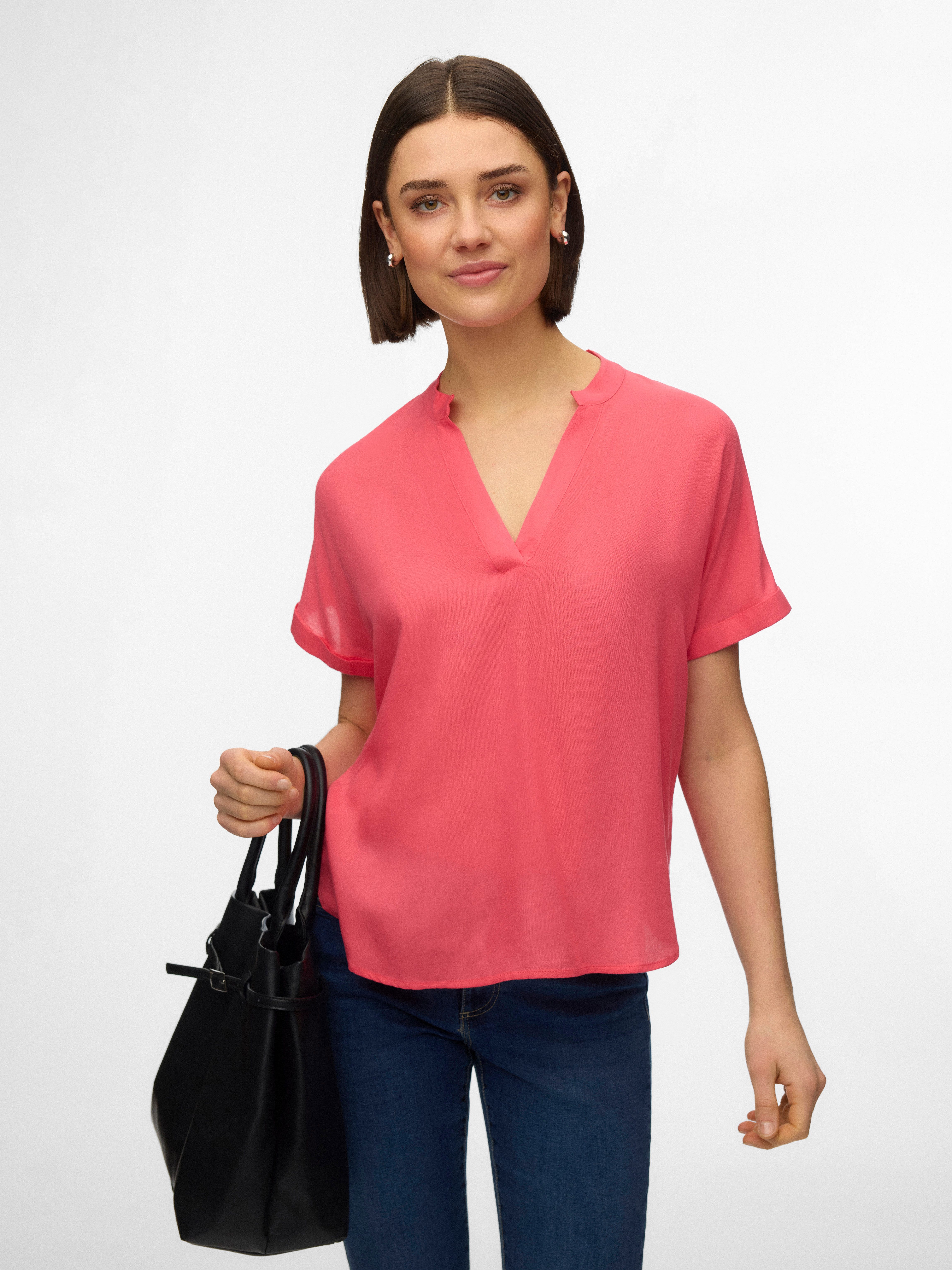 Vero Moda Shirtbluse VMBEAUTY SS TOP GA NOOS Viskose, regular fit