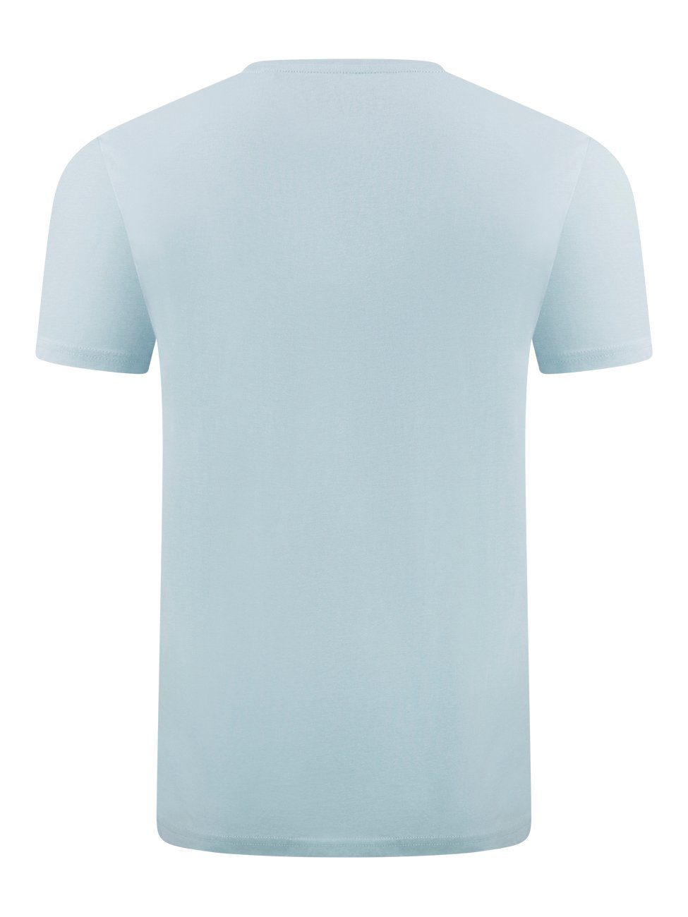 O-Neck Blue RIVAaron (19200) riverso 100% T-Shirt (1-tlg) Baumwolle aus Light