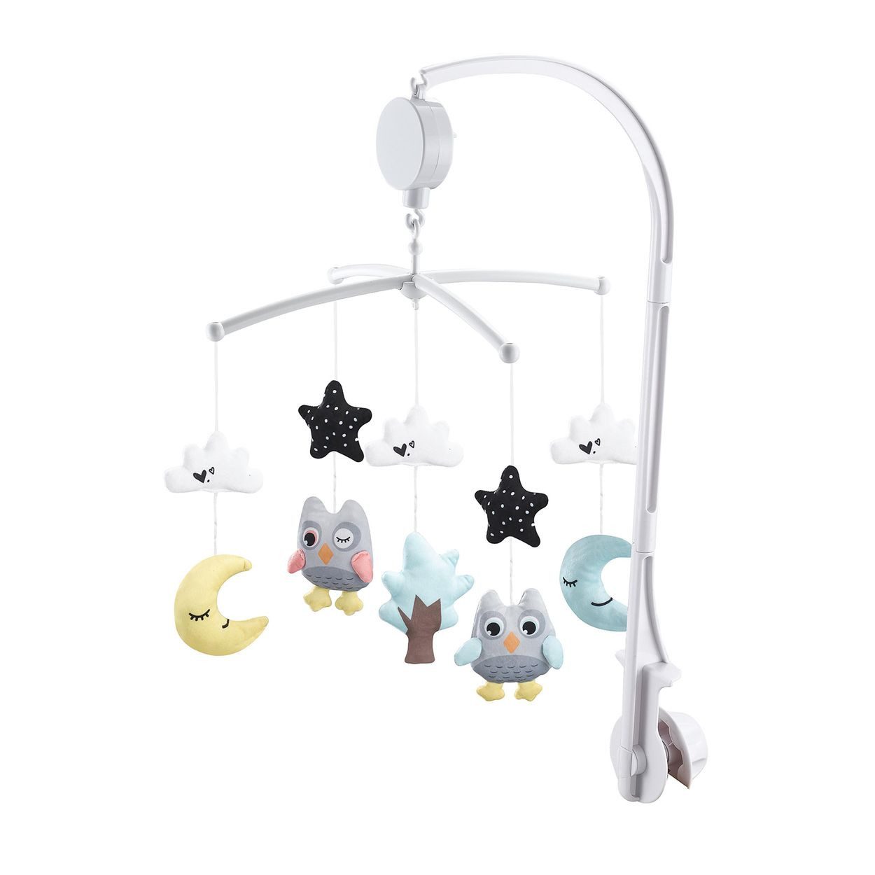 Chipolino Mobile Wolken, Wolken, Melodien, Figuren abnehmbar, Aufzugsmechanismus, ab Geburt