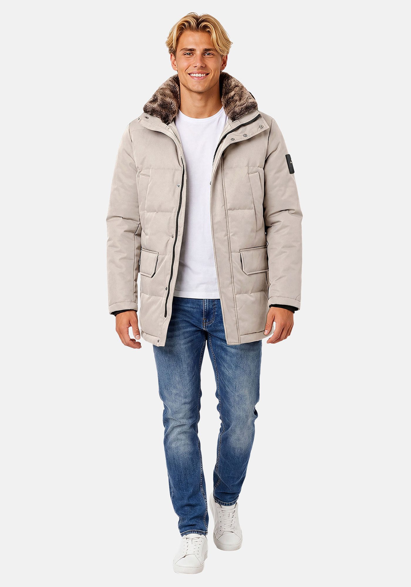 Alessandro Salvarini Winterjacke ASGiova Parka mit warmem Kunstfellkragen und hochwertigem Obermaterial