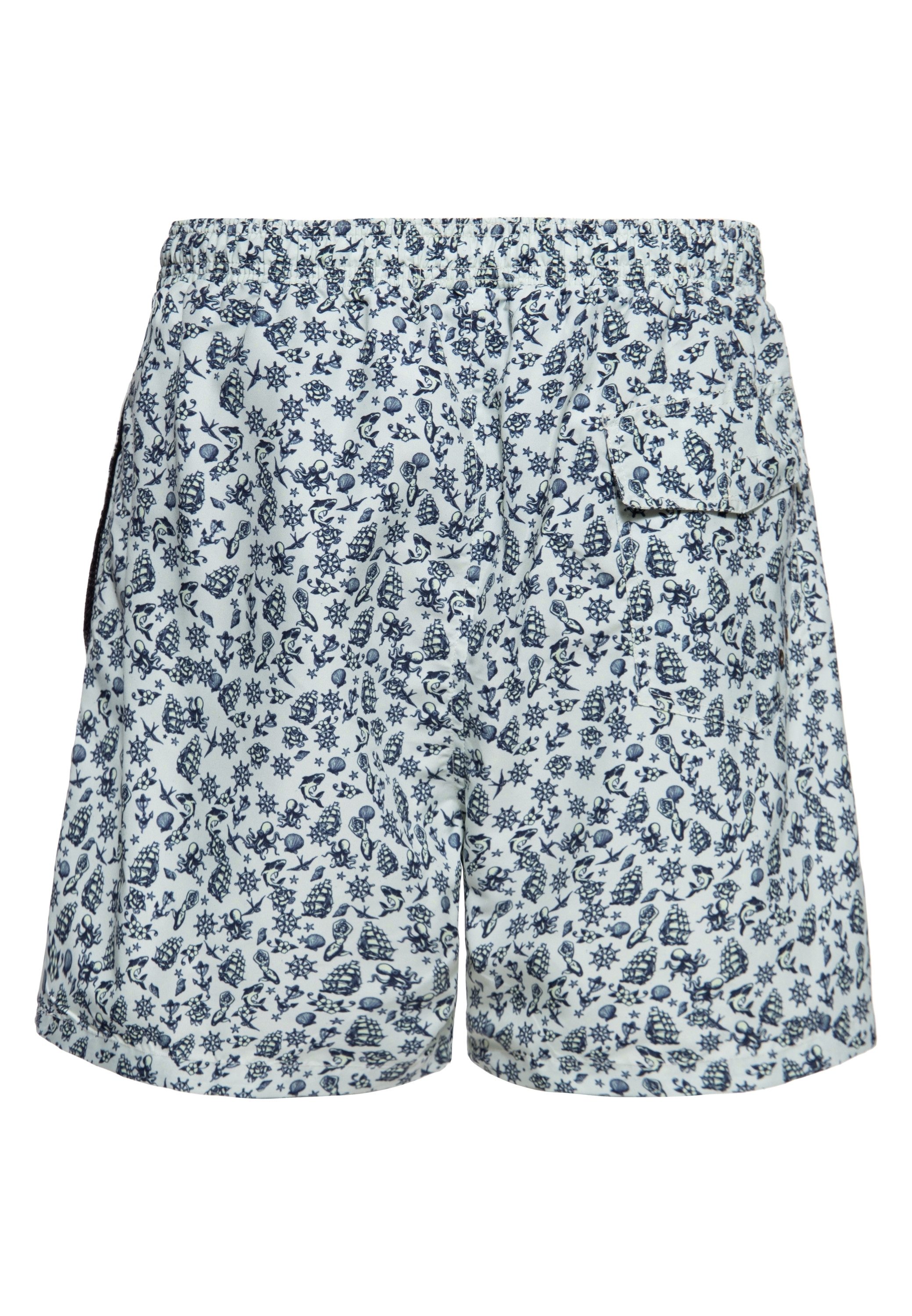 KingKerosin Badeshorts Sailor mit Oldschool-Sailor-Motiven günstig online kaufen