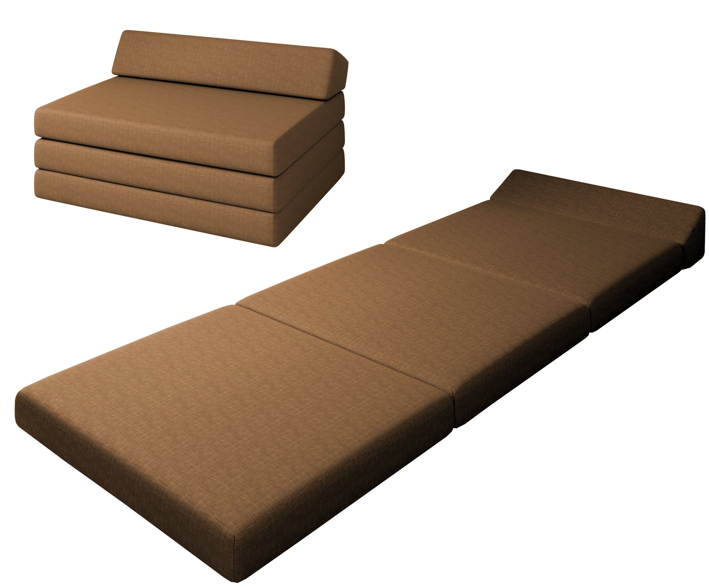 Klappmatratze Premium Klappmatratze mit Kopfteil, sunnypillow, .