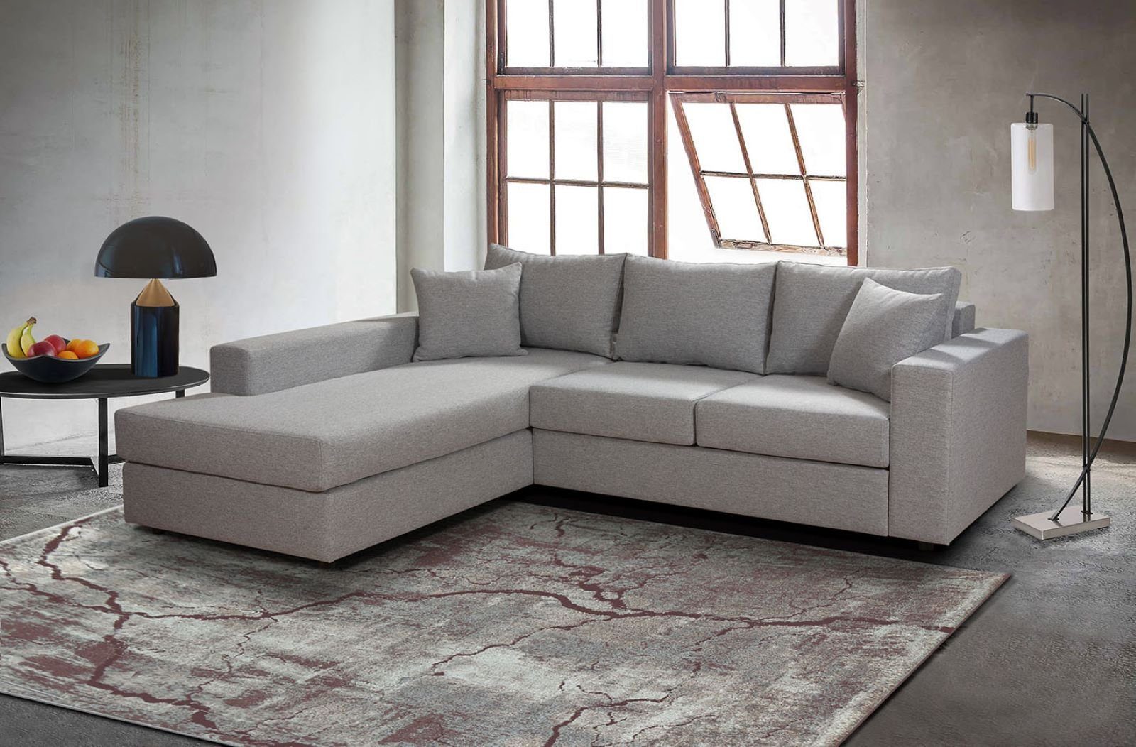 Tesla Dreams Ecksofa LEON Ecksofa mit Schlaffunktion, modulare Garnitur