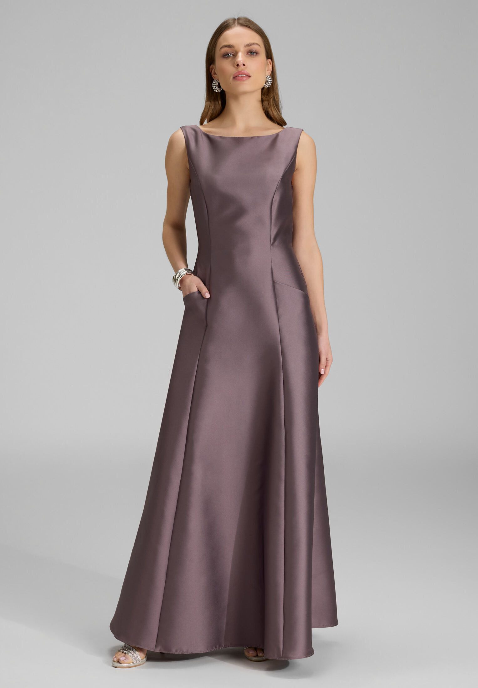 SWING Abendkleid - Abendkleid aus Twill mit Taschen A-Linie günstig online kaufen