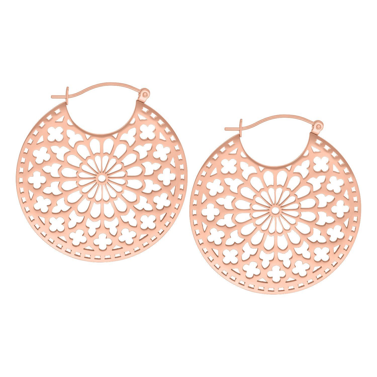 Paar Ohrhänger Cathedral Hoops - Roségold