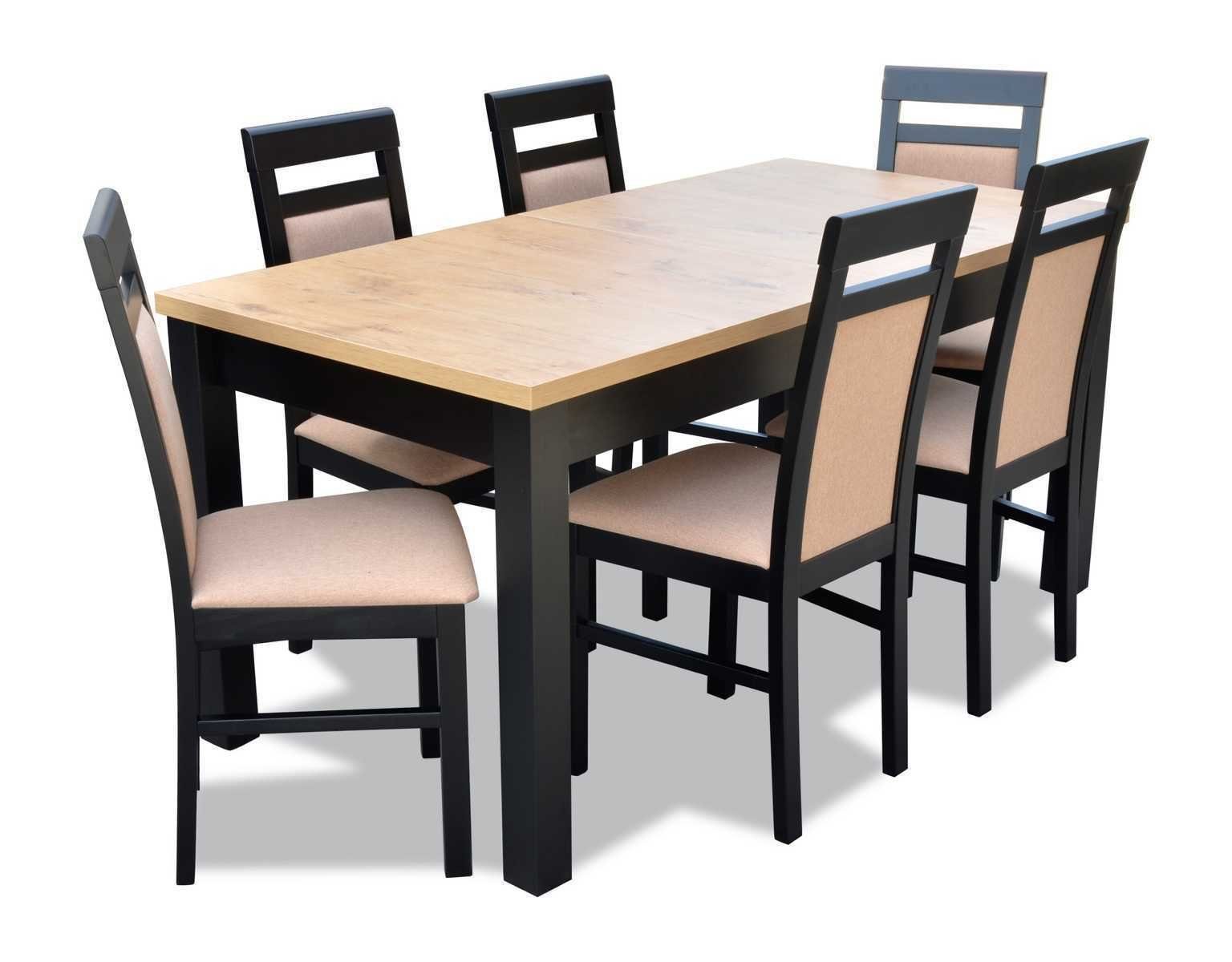 Viele neue Artikel verfügbar JVmoebel Esstisch Esstisch Esstisch, Garnitur + Holz 6x Beige Stühle) (7-St., 6x Klassische Stühle Set Designer Esszimmer