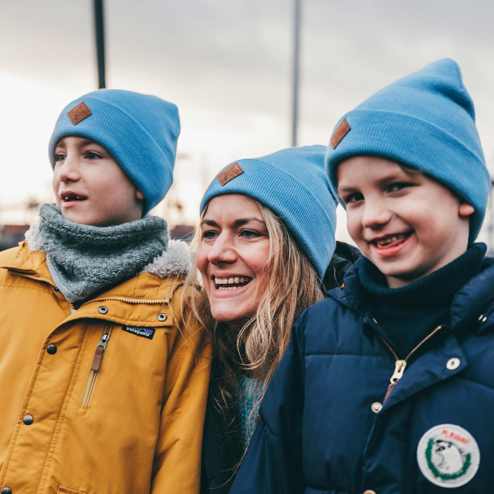 Soulbuddy Strickmütze 2er-Set Partnerlook Familie, Geschenk für Eltern (1x Eltern Beanie & 1x Kids Beanie, OEKO-TEX® Standard 100 zertifiziert)