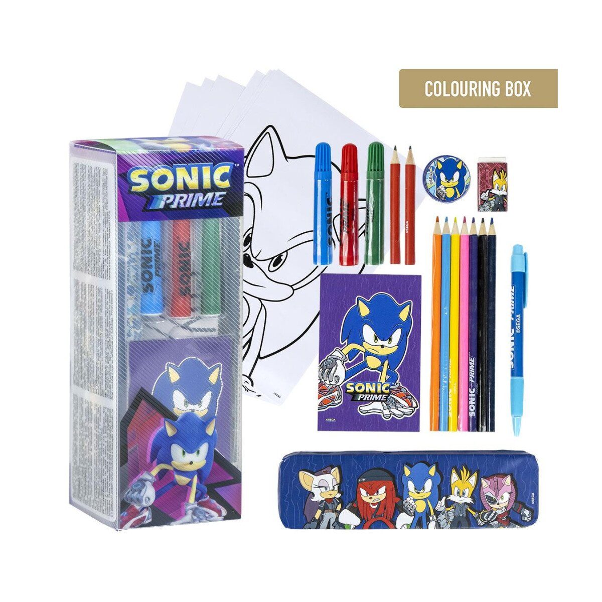 Sonic Kreativset Sonic the Hedgehog Schreibwarenset – Schule & Kreativ