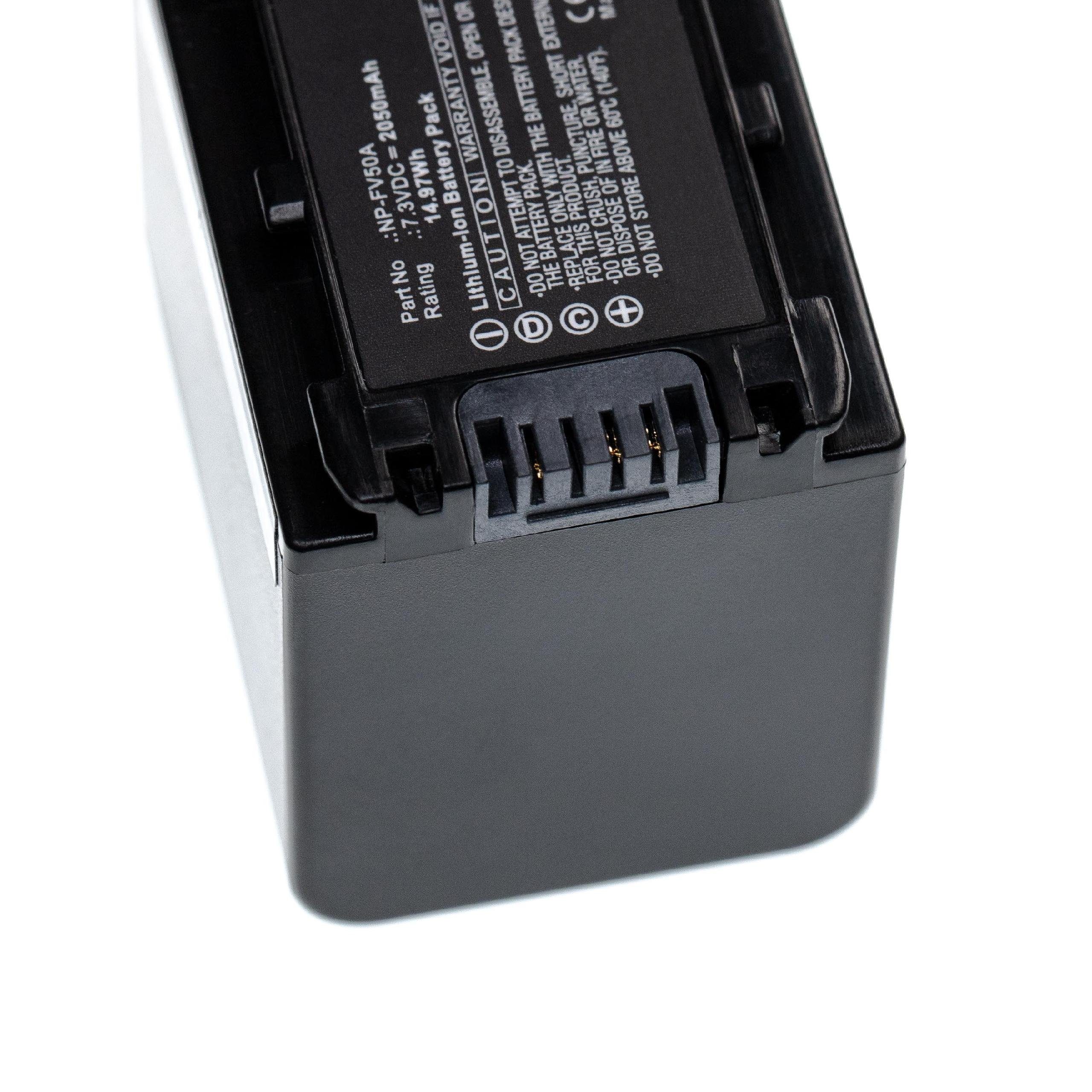 vhbw passend für Sony FDR-AX53, FDR-AX40, FDR-AX45, FDR-AX60, FDR-AX700, Kamera-Akku 2050 mAh