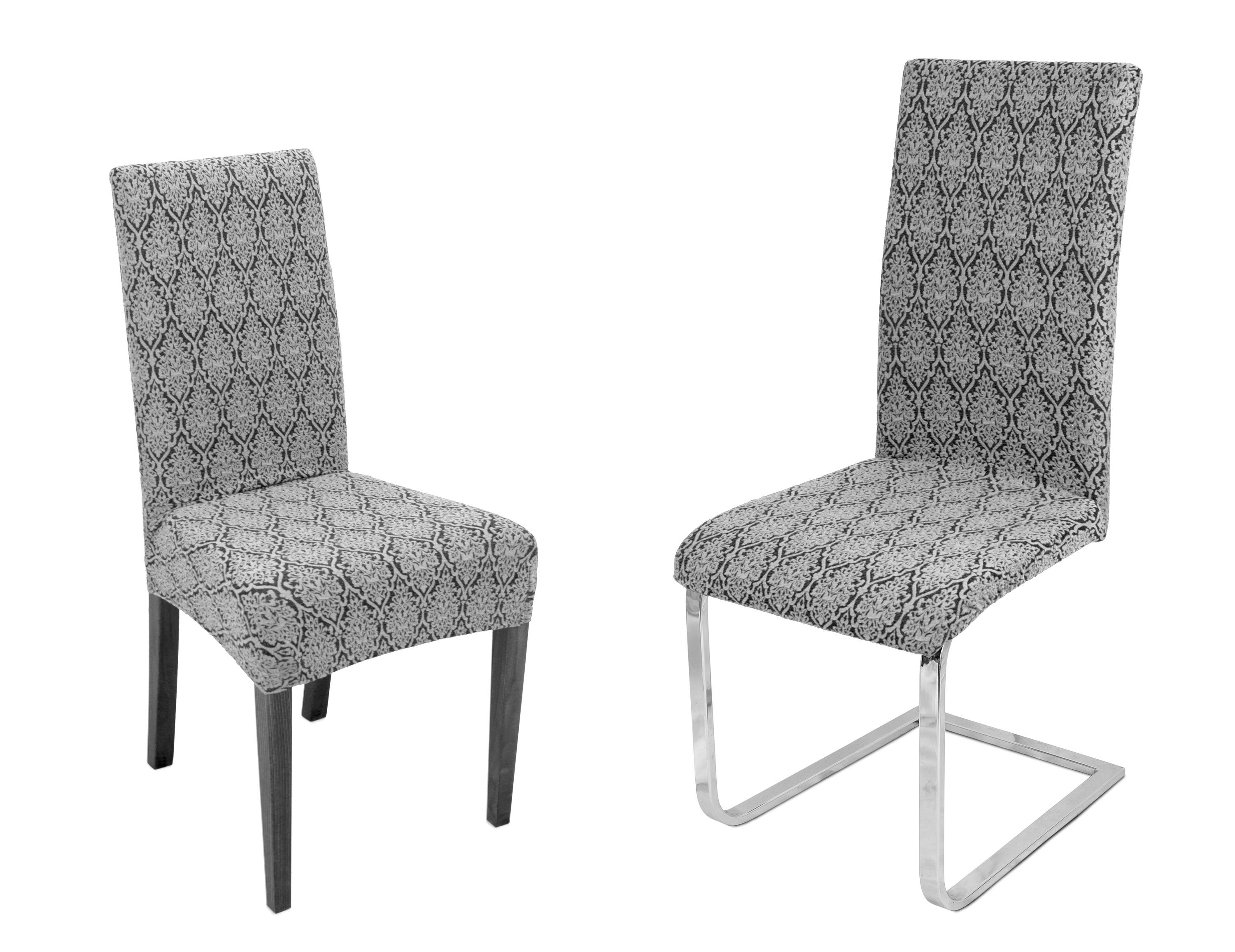 Beautex Stuhlhusse Barock Stuhlhusse, elastische Stretch Husse Bi-Elastic Überwurf