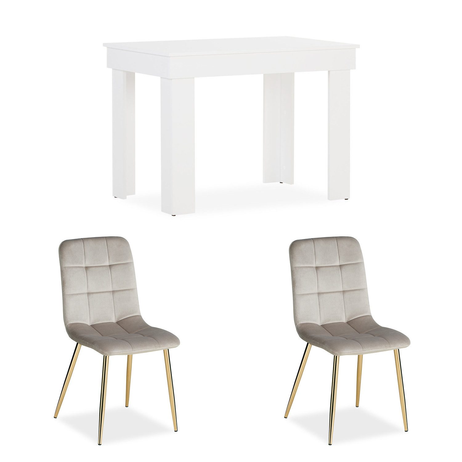 Homestyle4u Essgruppe Esstisch 60x90 2 Stühle günstig online kaufen