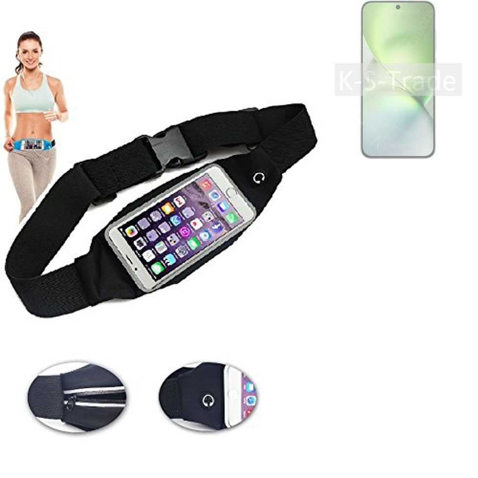 K-S-Trade Handyhülle für Vivo X200 Pro mini, Jogging-Armband Gürteltasche Umhängetasche Bauchtasche schwarz