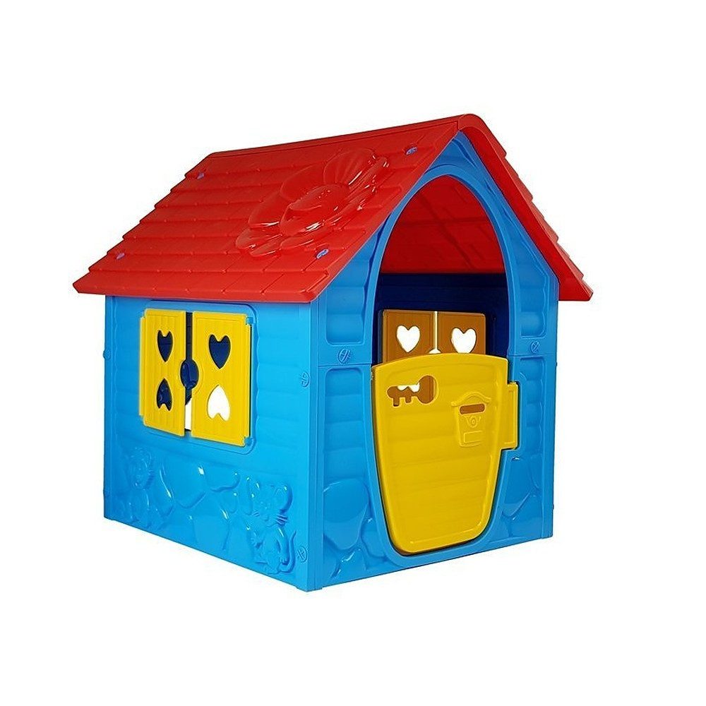 Generic Spielhaus Gartenhaus Kinderhaus Spielhäuschen, Tür & Fensterläden zum Öffnen, innen & außen