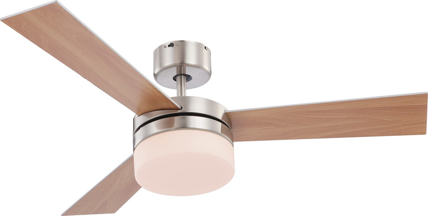 GLOBO LIGHTING Deckenleuchte ALANA, Fernbedienung, Infrarot inkl., Ventilatorfunktion, ohne Leuchtmittel, Ventilator/antik/Wohnbereich/Schlafzimmer/Holz / 3 Flügel