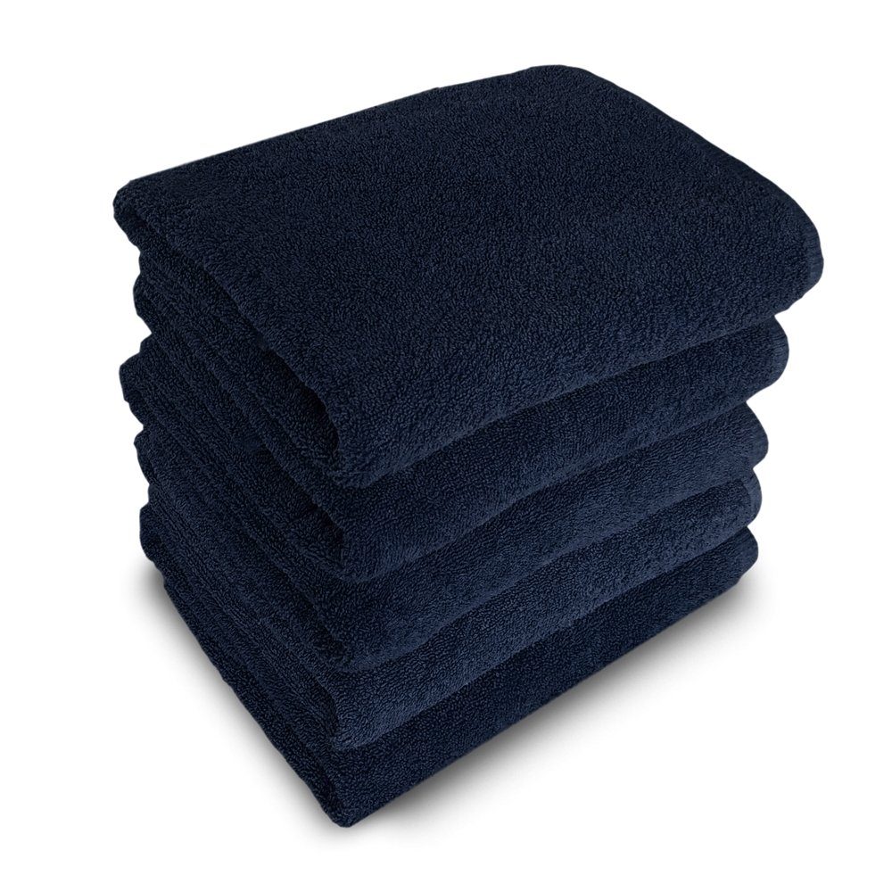 MatratzenL.A.B® Handtuch Set Rimini 28 (Set, 5-tlg), dunkelblau Baumwolle, 100% - verpackt Farben, 23 mit Frottee, 500 einzeln Aufhänger, g/m²