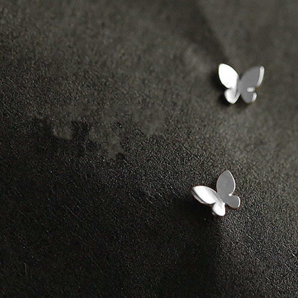 Ohrstecker Ohrringe aus Design Silber, Schmetterling), inkl. Color Schmetterling SMK-16 Paar S925 Sterling Geschenkbeutel (Ohrstecker