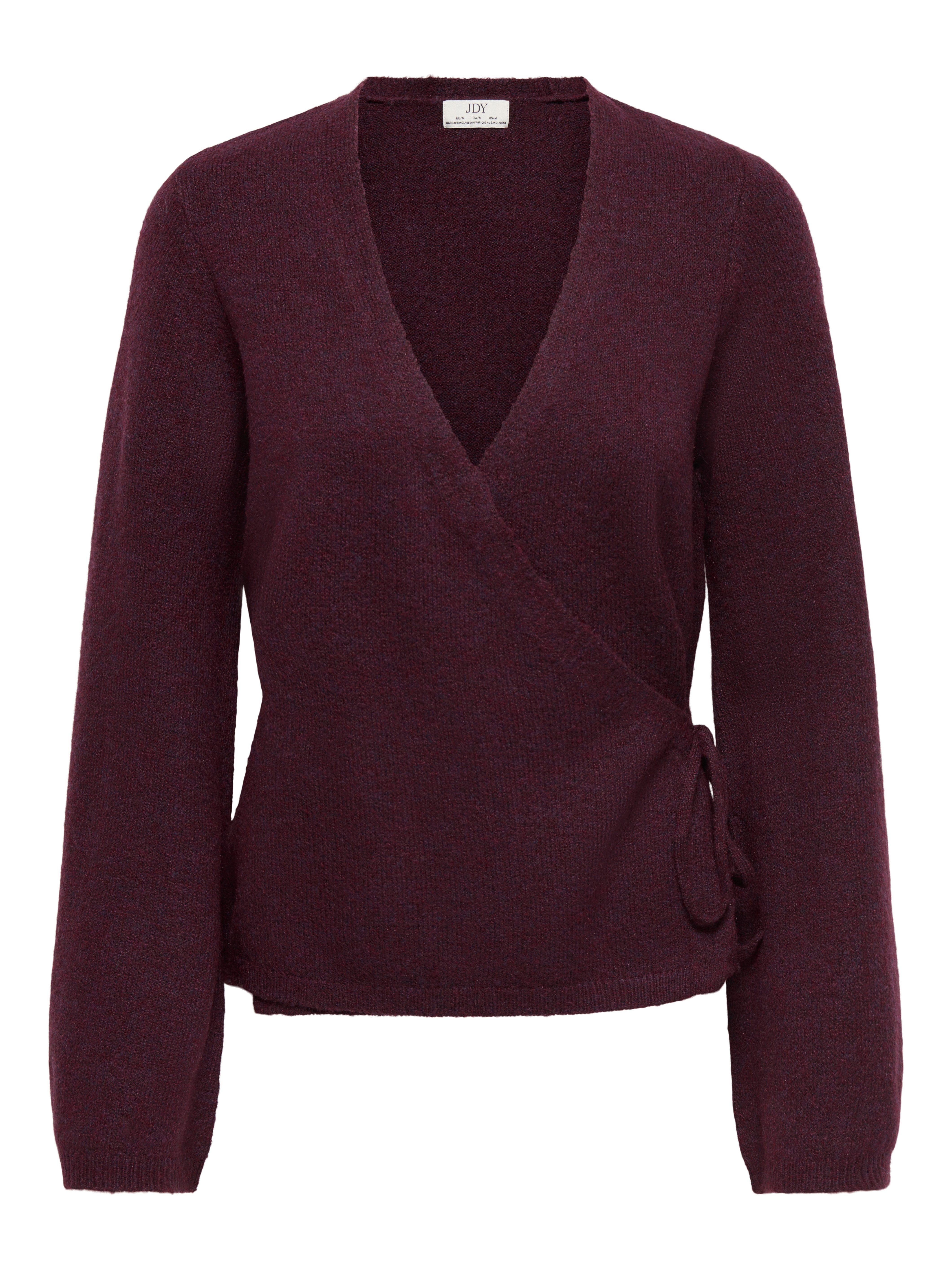 JDY Strickjacke JDYSUPER BECKY L/S WRAP CARDI KNT NOOS Materialmix – Bild 5 von 5
