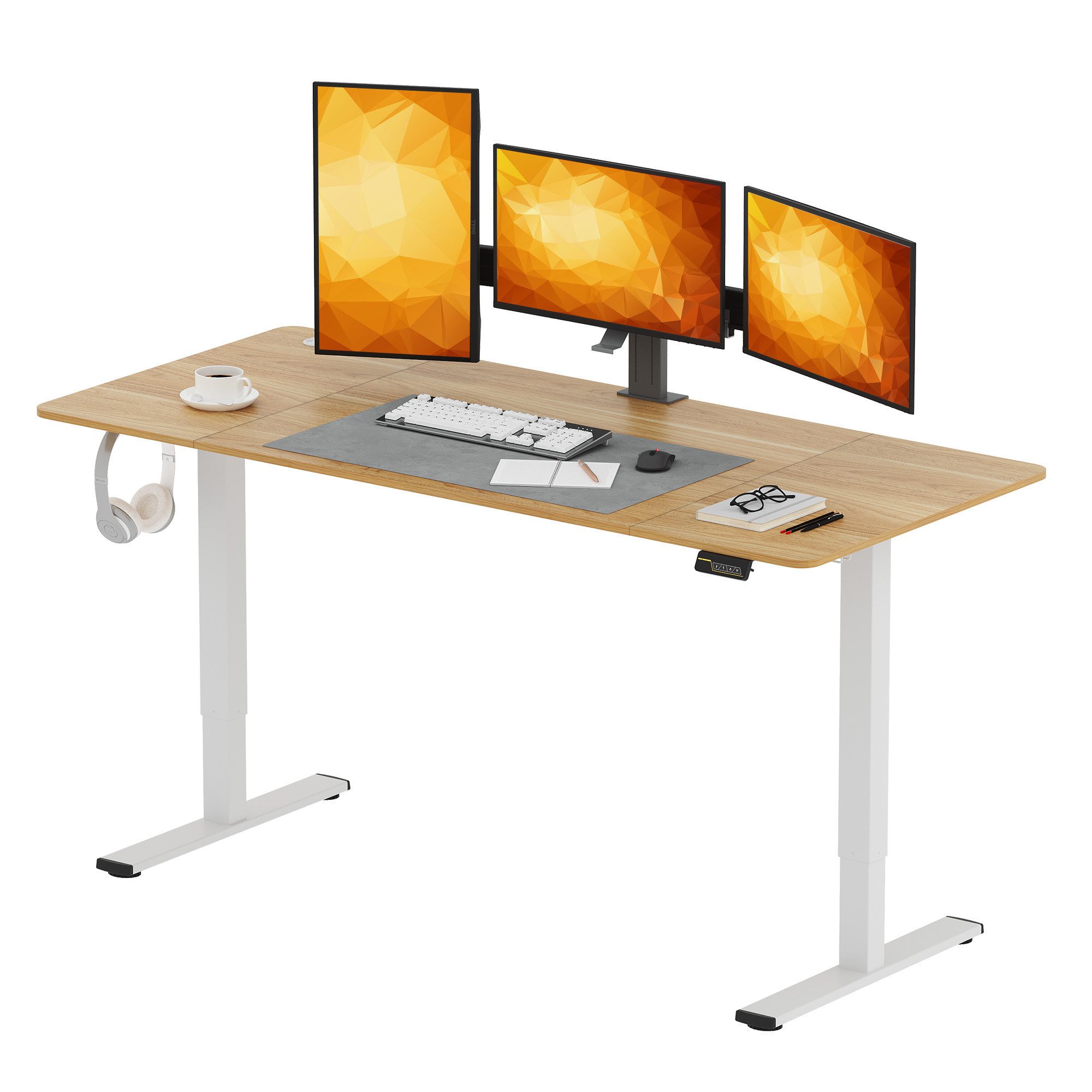 SANODESK Schreibtisch Elektrisch höhenverstellbarer Schreibtisch (2-Fach-Te günstig online kaufen