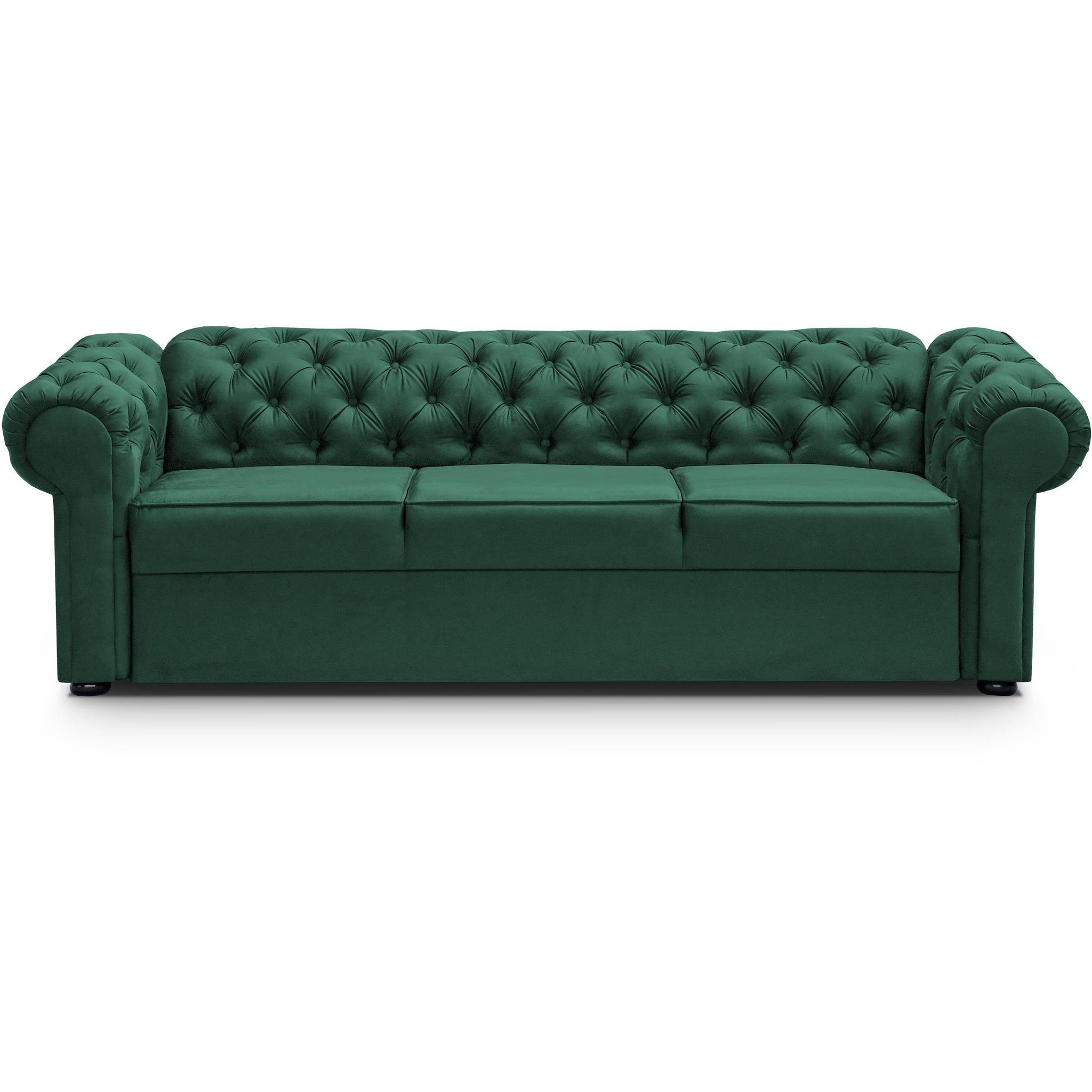 Beautysofa Chesterfield-Sofa Chester, mit Knopfsteppung