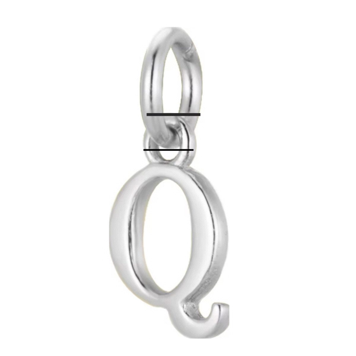 Silberkette Buchstabenanhänger " Q " Kette mit Buchstaben Anhänger Q Namenskette