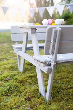 roba® Kindersitzgruppe Picknick for 4 Outdoor Deluxe, Grau, mit Lehne