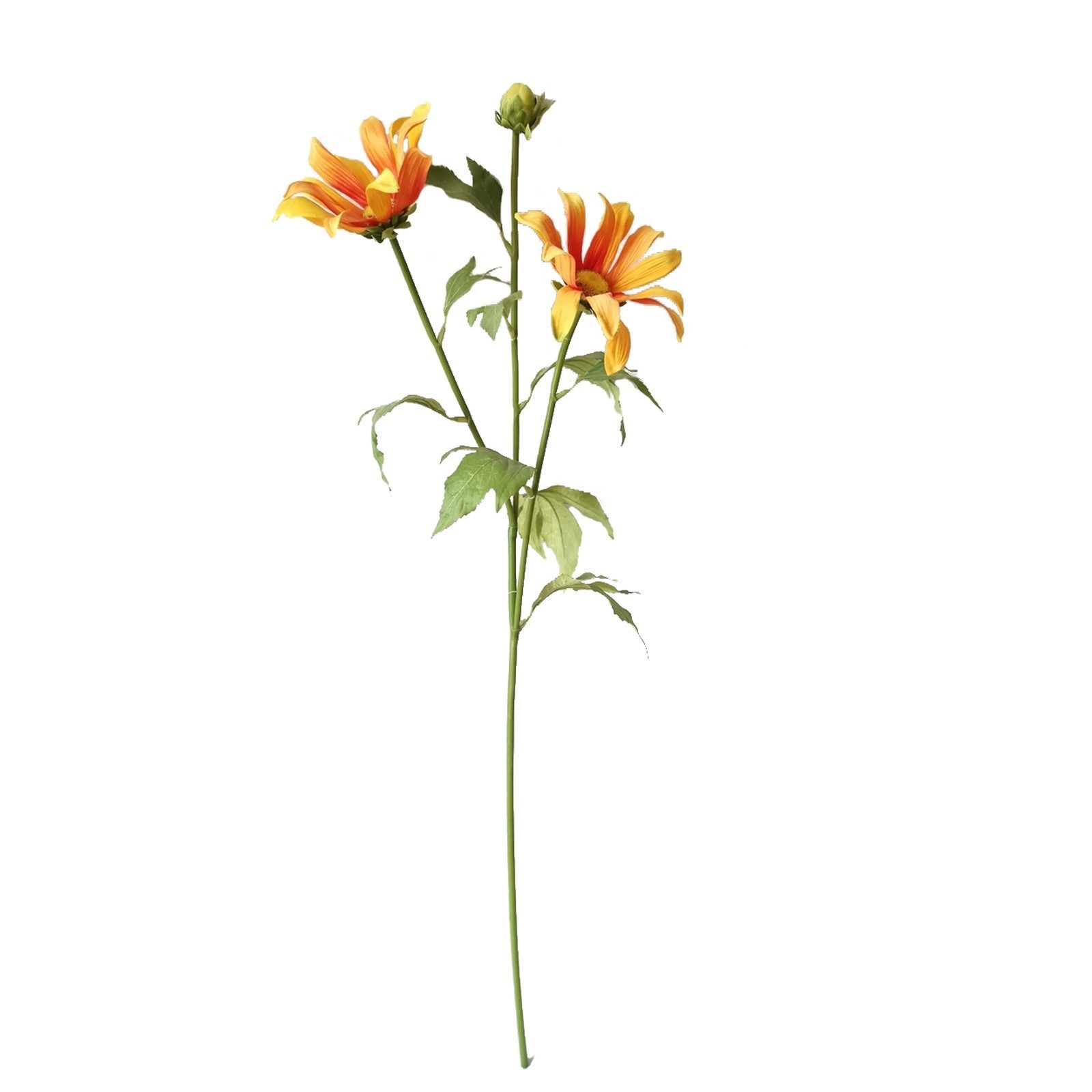 Kunstblume Chrysantheme 74 cm Orange, HTI-Living, günstig online kaufen