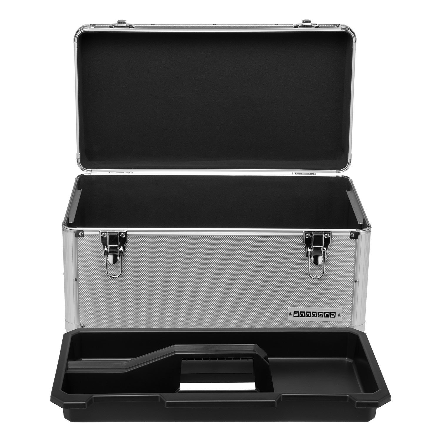 Werkzeugkoffer 28 L Transportbox XL Werkzeugkasten - silber