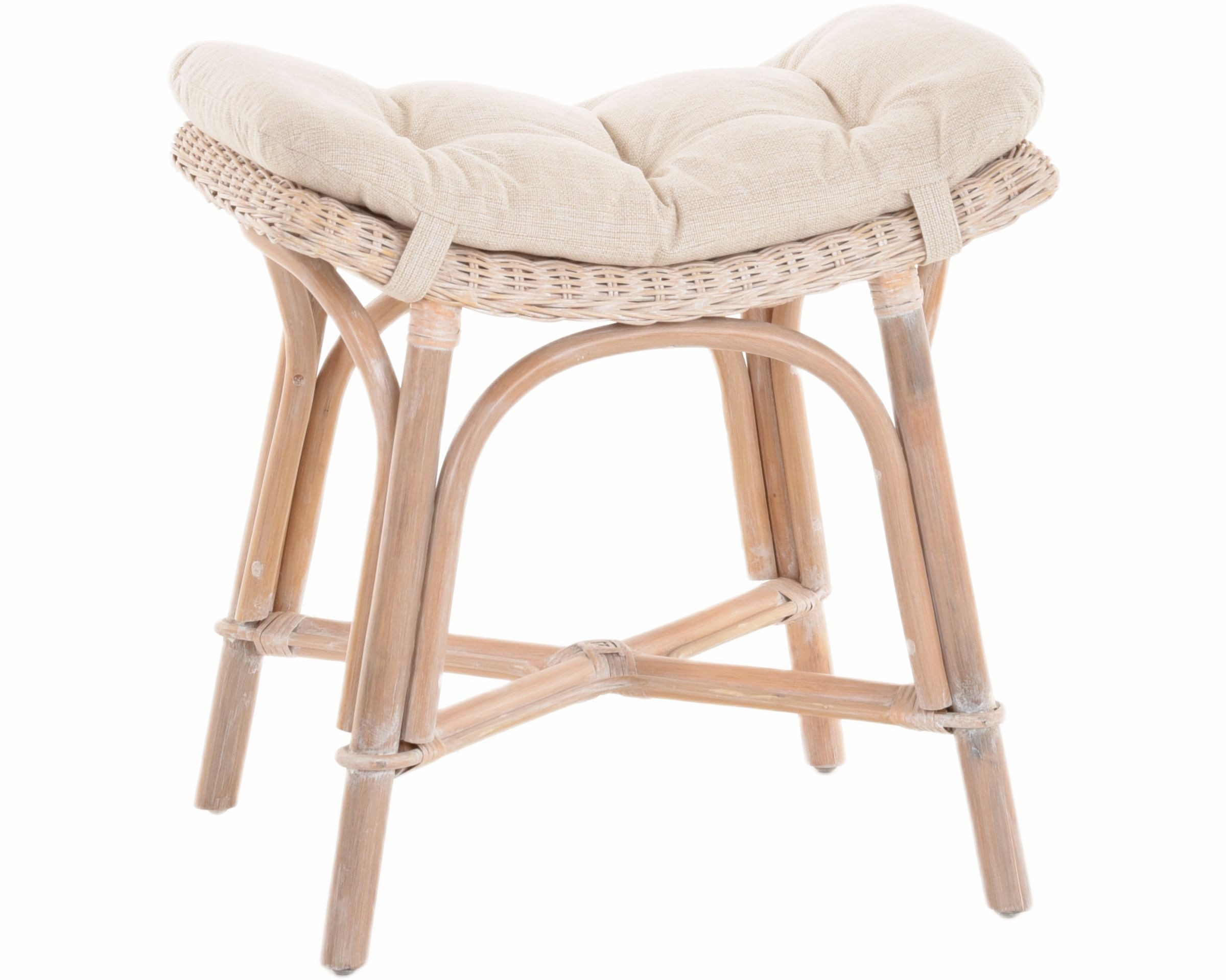 Krines Home Sitzhocker Fußhocker mit geschwungener Ablage, Stabiler Sitzhoc günstig online kaufen