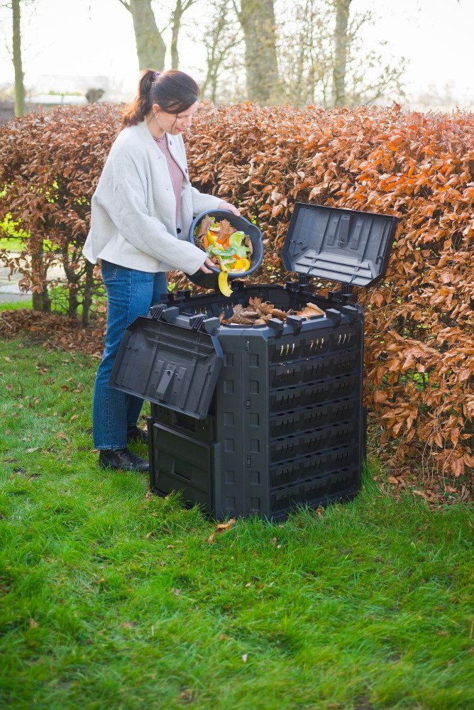 Nature Komposter NATURE Thermo-Kompostsilo - PP, 350 l, schwarz, faltbar - H 81,6 x 73