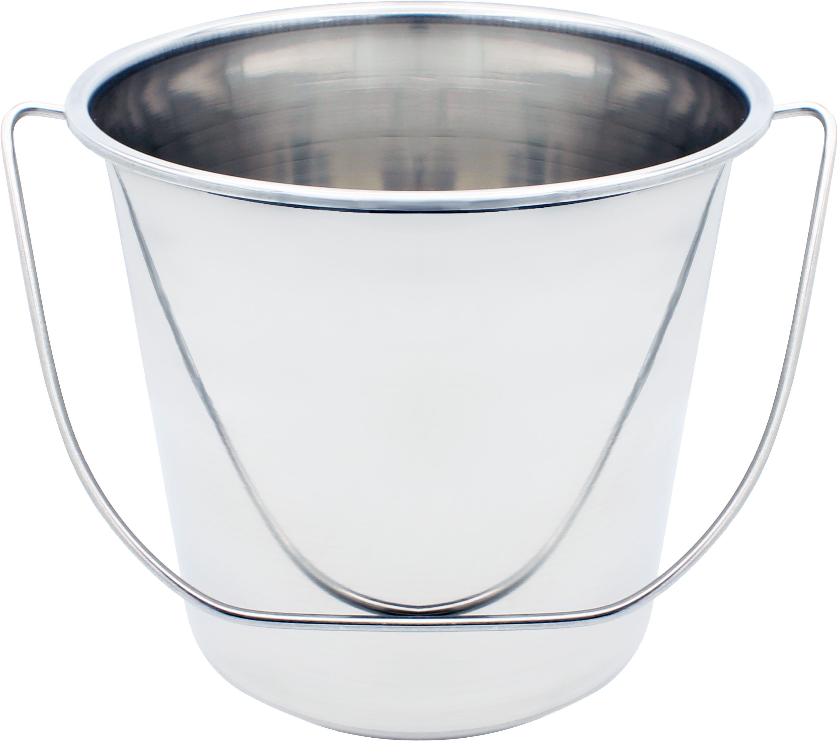 Krüger Mülleimer Edelstahl Eimer rostfrei, 9 Liter, Stabiler Edelstahlgriff