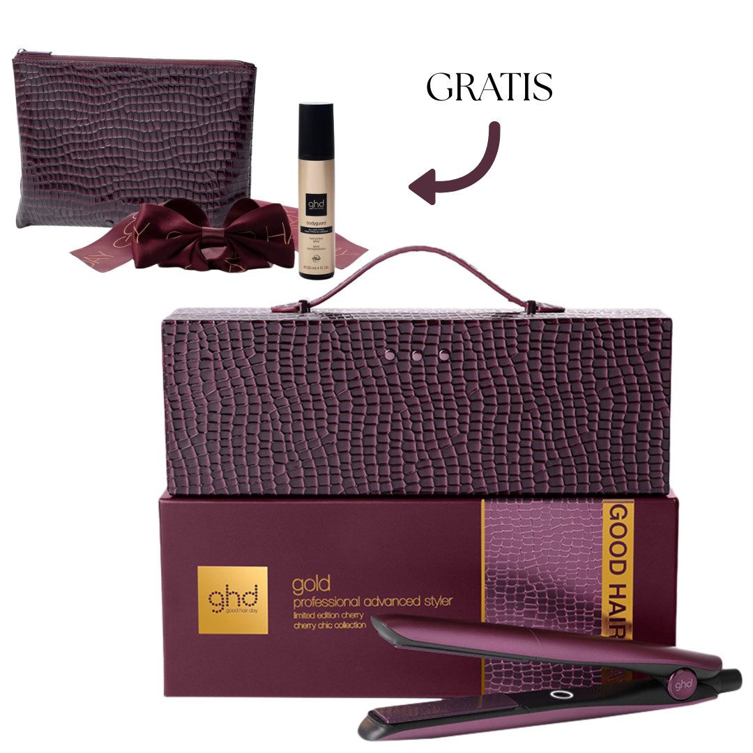 GHD Glätteisen Gold Styler Cherry Chic mit gratis Style Gift Set