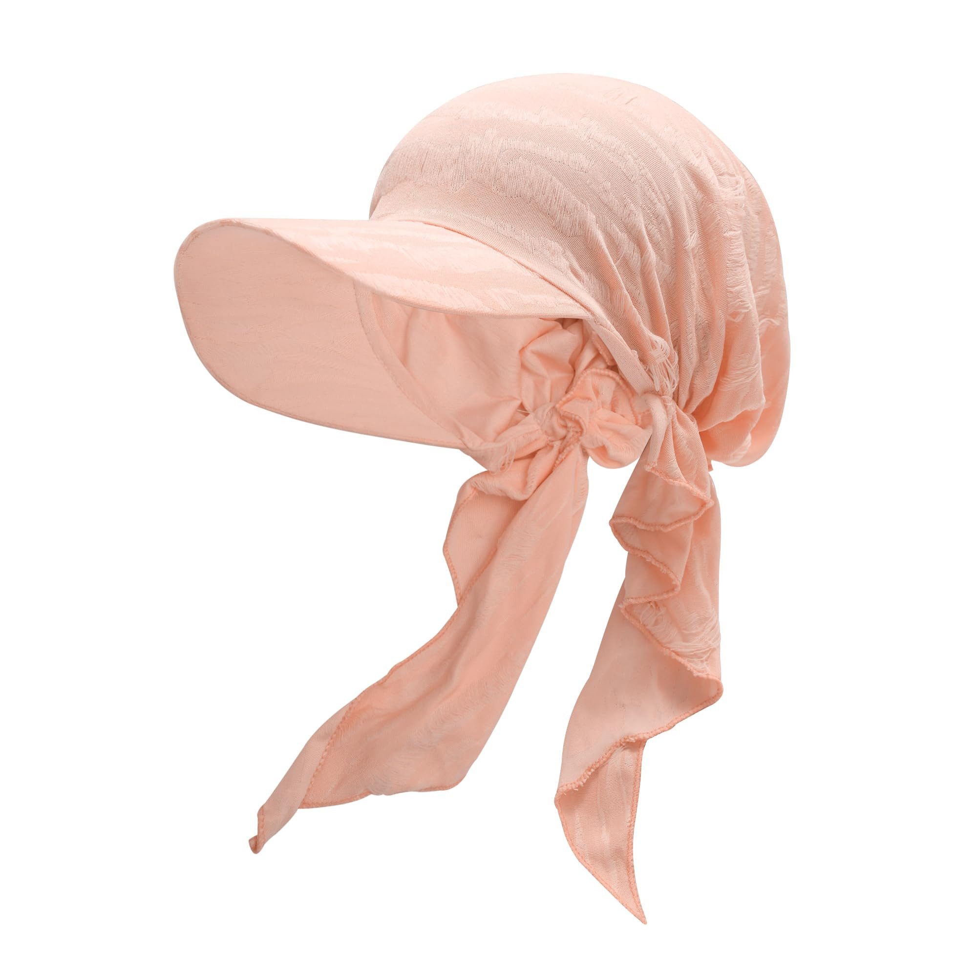 Zaewry Visor Damen Turban Mütze mit Schirm – Leichte Sommer Beanie für Haarverlust (1-St) Weiche Kopfbedeckung & Sonnenschutz für Alltag, Strand und Outdoor
