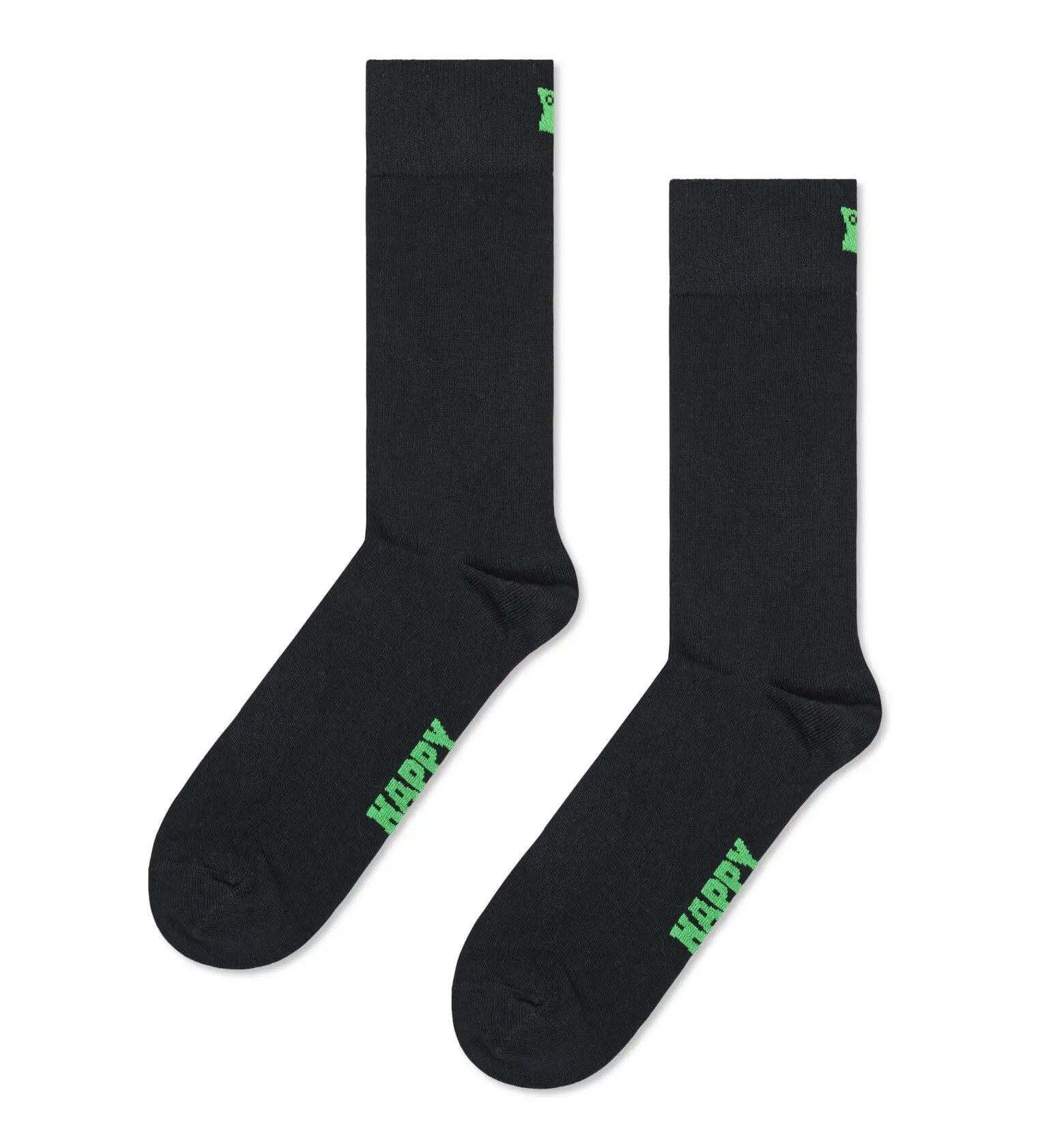 Happy Socks Socken Tagessocke Crew Solid schwarz - 3 Paar günstig online kaufen