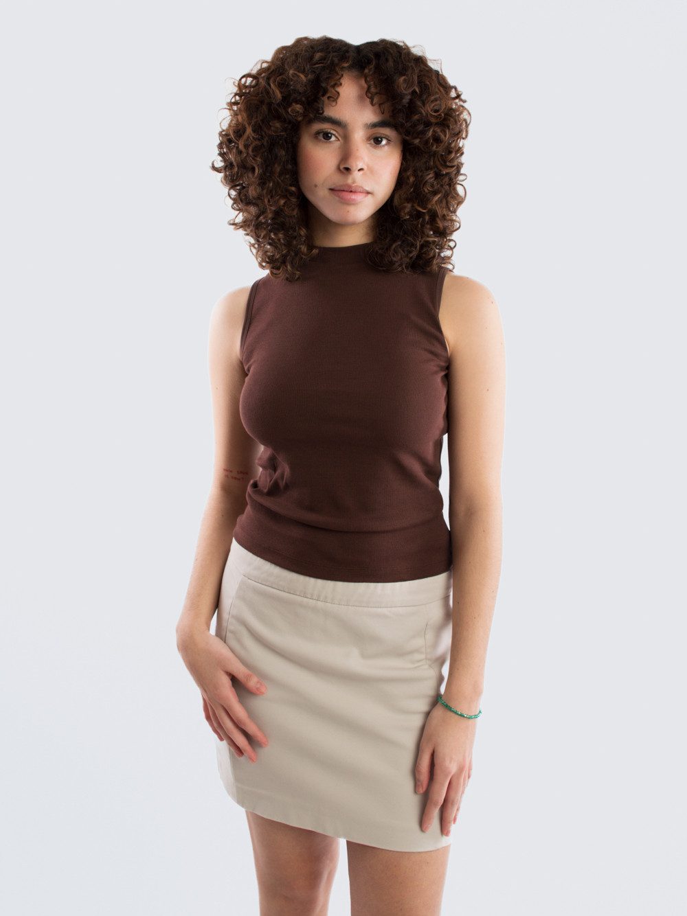 HONEST BASICS Ripptanktop Mock-Top mit OCS günstig online kaufen