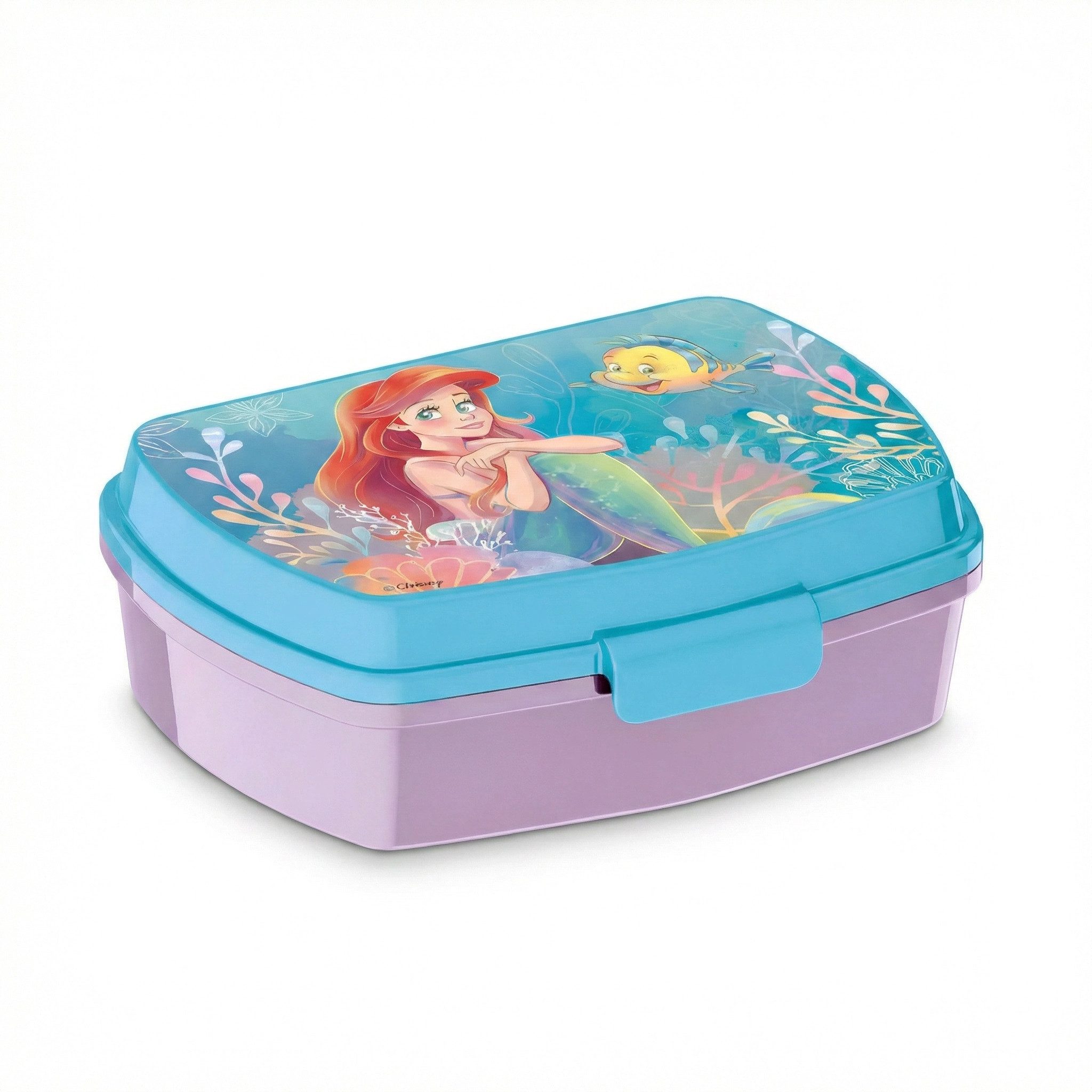 Disney Lunchbox Disney Princess Arielle 2 tlg Set Brotdose 3 Kammern Trinkflasche, (2-tlg., Spar-Set), 400 ml