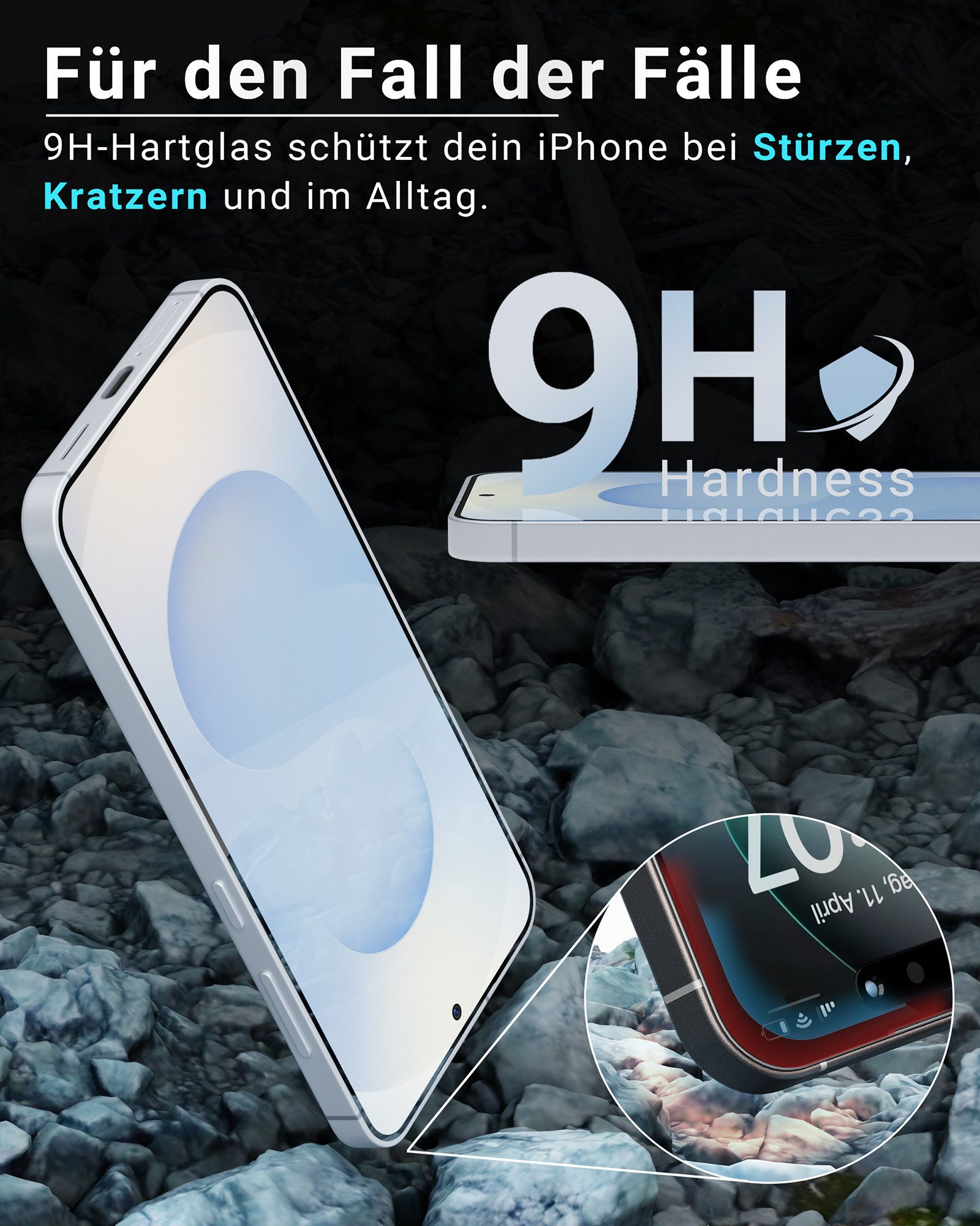 GreenHec Displayschutzglas Panzerfolie Samsung S25 S24 Plus Ultra Displayschutzfolie Glas Schutz für Samsung Galaxy S24 Plus, Spar-Set, Handy Display Screen Pro – Bild 4 von 5