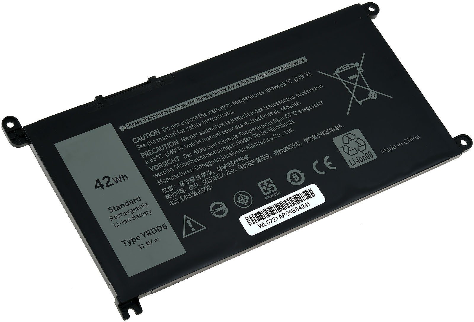 Powery Akku für Dell Typ 1VX1H Laptop-Akku 3685 mAh (11.4 V)