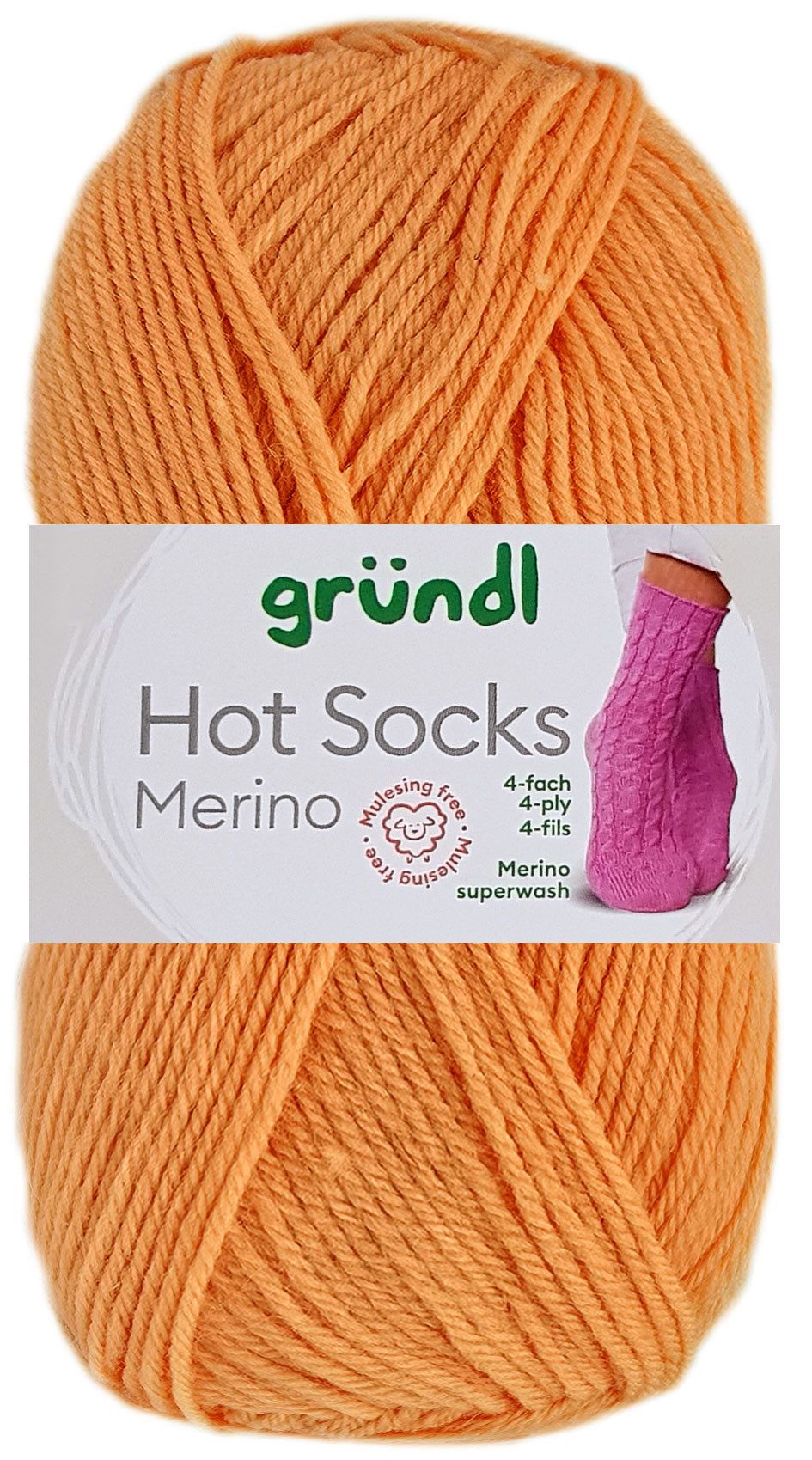 Gründl 50 Gramm Gründl Hot Socks Merino Superwash 4-fach Häkelwolle