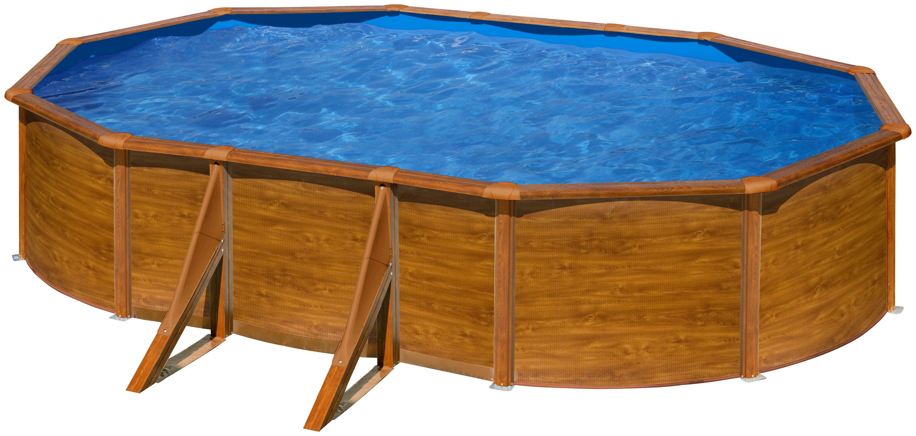 Thumbnail - my POOL BWT Ovalpool (Set, 5-tlg), in moderner Holzoptik, Höhe 120 cm, verschiedene Größen