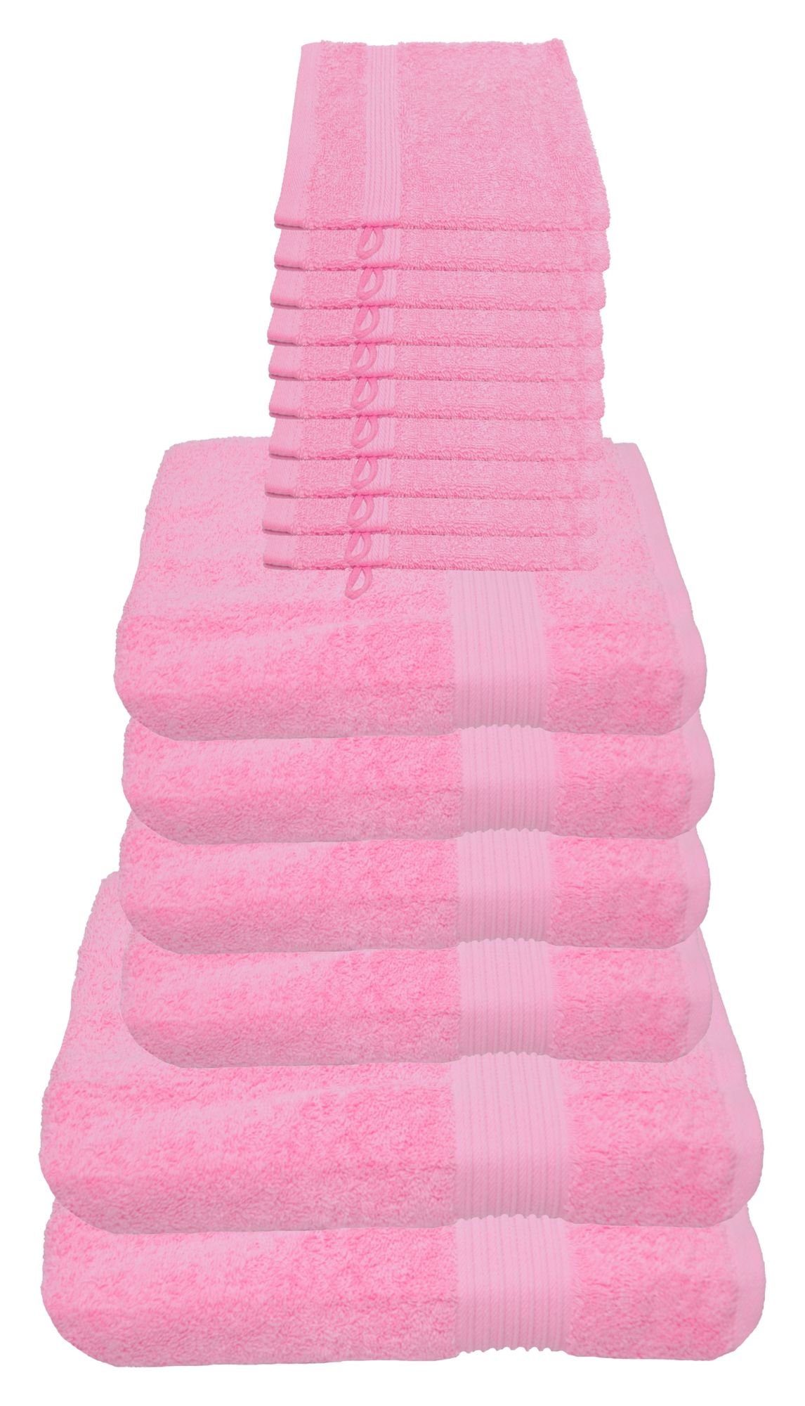 Julie Julsen Handtücher 16-Handtücher-Babyrosa, Baumwolle (16-St) günstig online kaufen