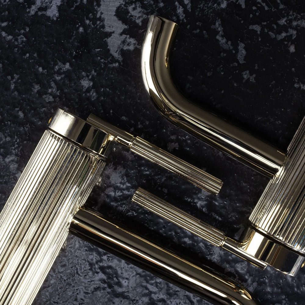 wohnwerk.idee Badarmatur Design Waschbeckenarmatur Waschtischarmatur Wasserhahn Gold Matt