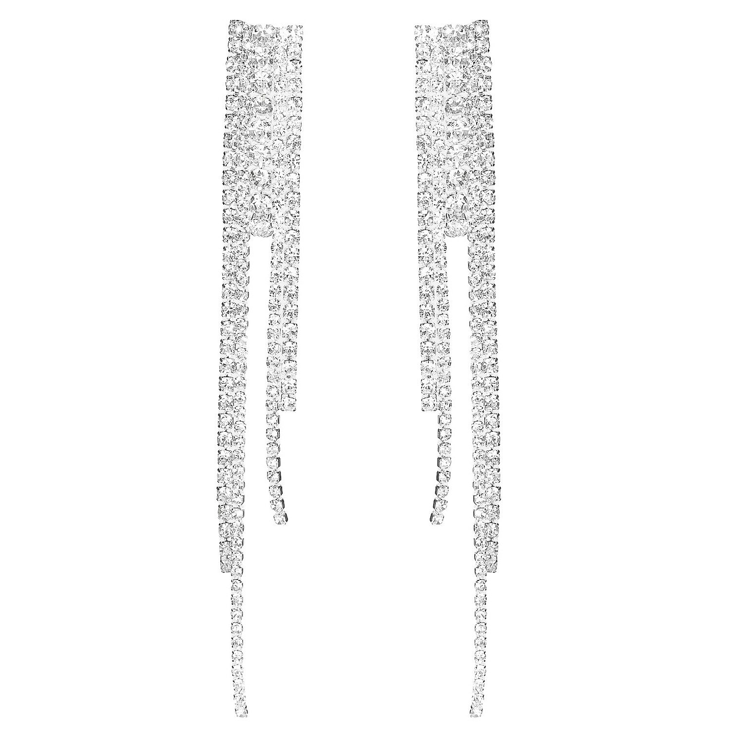 KARMA Paar Ohrhänger Ohrringe Strass Silber günstig online kaufen