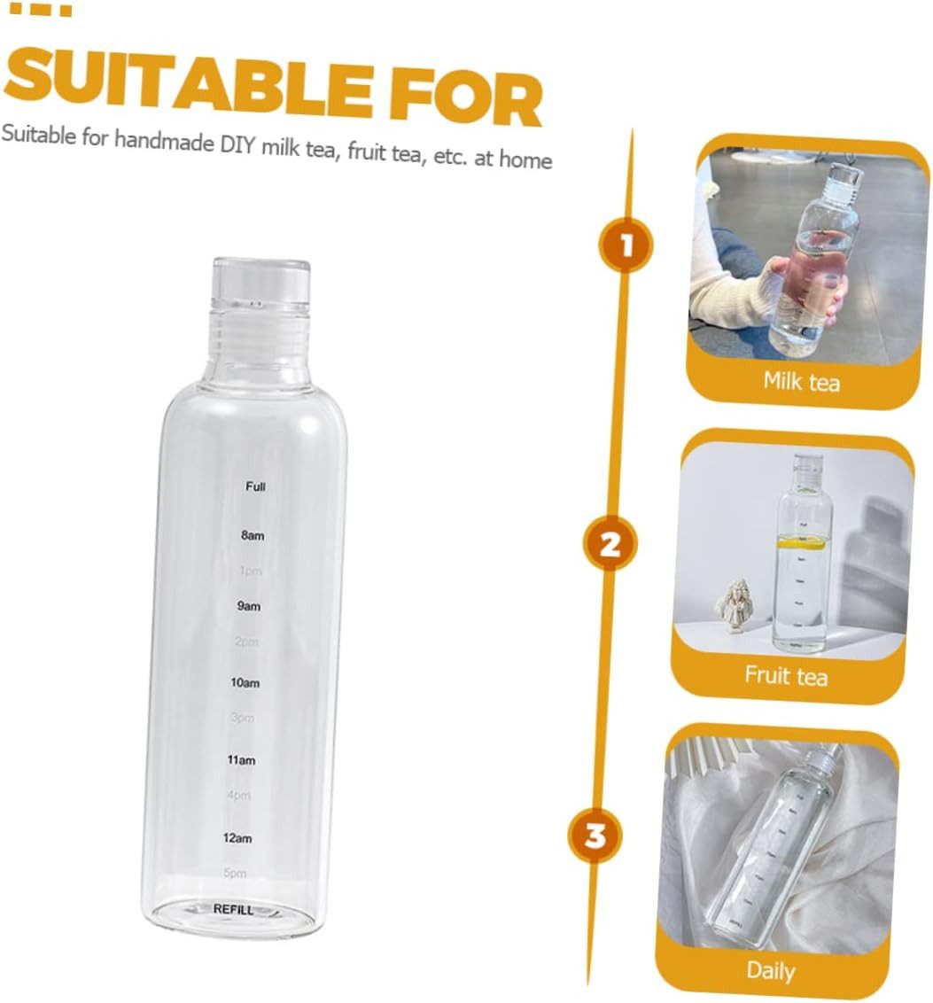 MORRENT Trinkflasche Transparente Trinkflasche Sport,Camping, Reise - Klarer Wasserbehälter