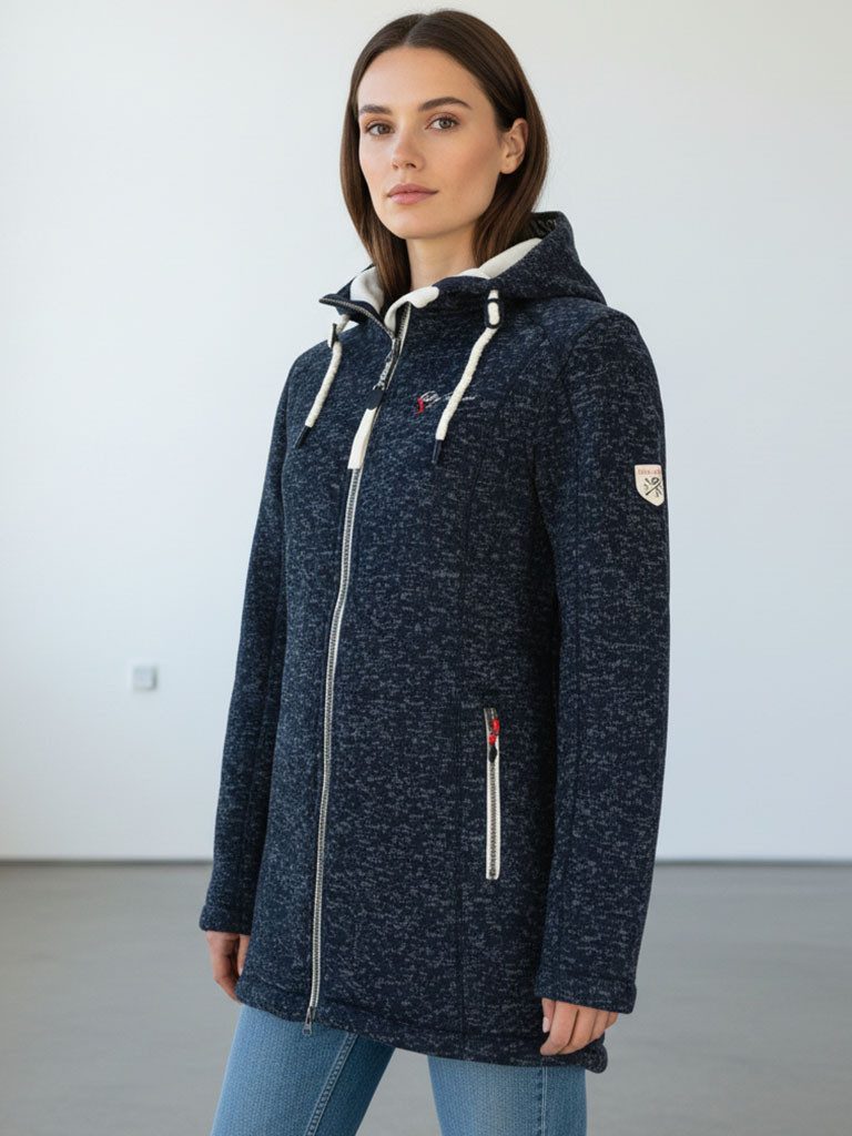 Dry Fashion Wollmantel Damen Wollfleece-Mantel Amsterdam - Fleecemantel tai günstig online kaufen