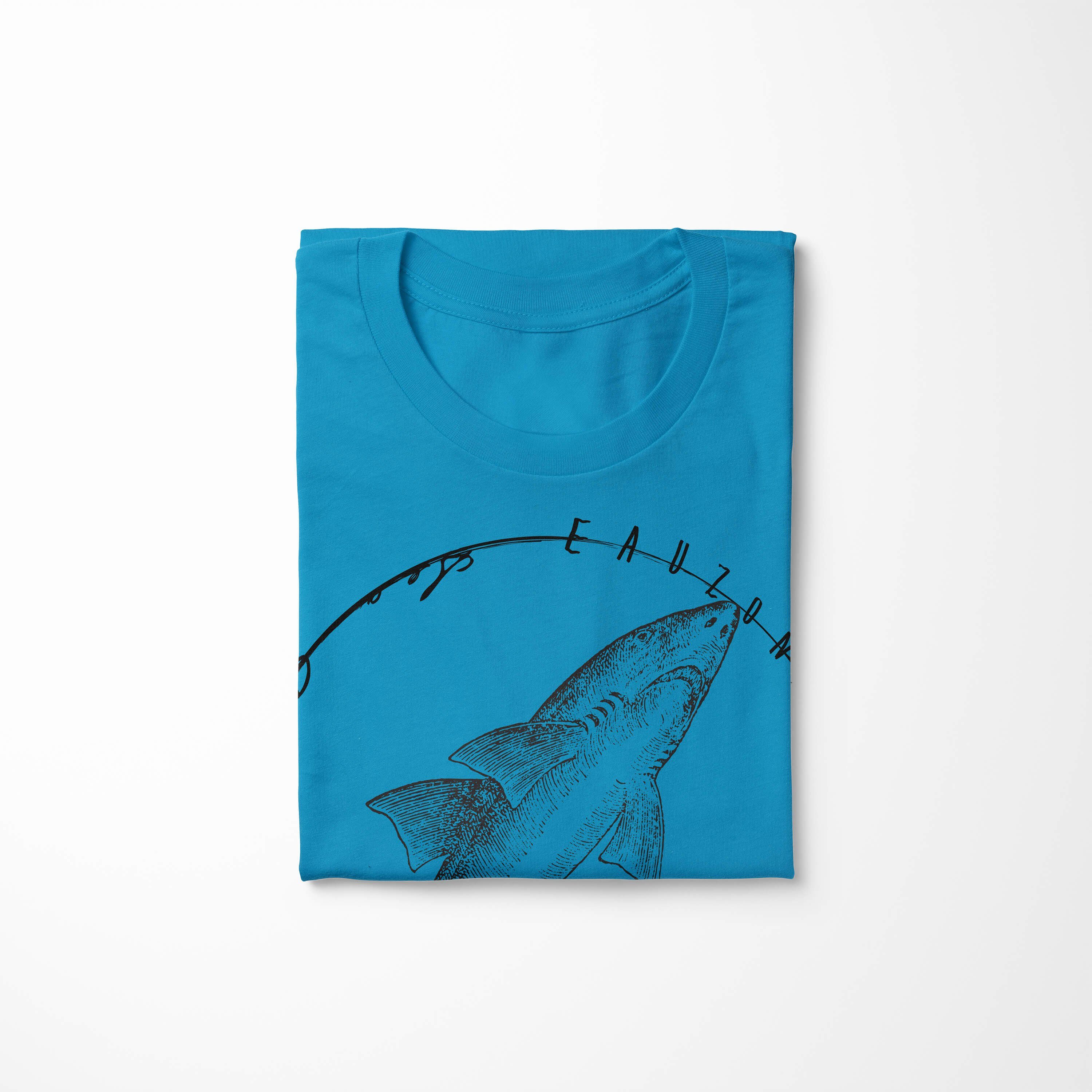Struktur Serie: Sea Schnitt / T-Shirt Sea Creatures, Atoll Art und Fische sportlicher - feine Sinus 095 Tiefsee T-Shirt