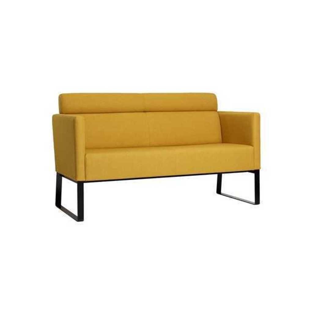 Europa Teile, 2-Sitzer 1 in Polster Wohnzimmer Sofa Couch JVmoebel Made Designer Gelbes Leder, 2-Sitzer