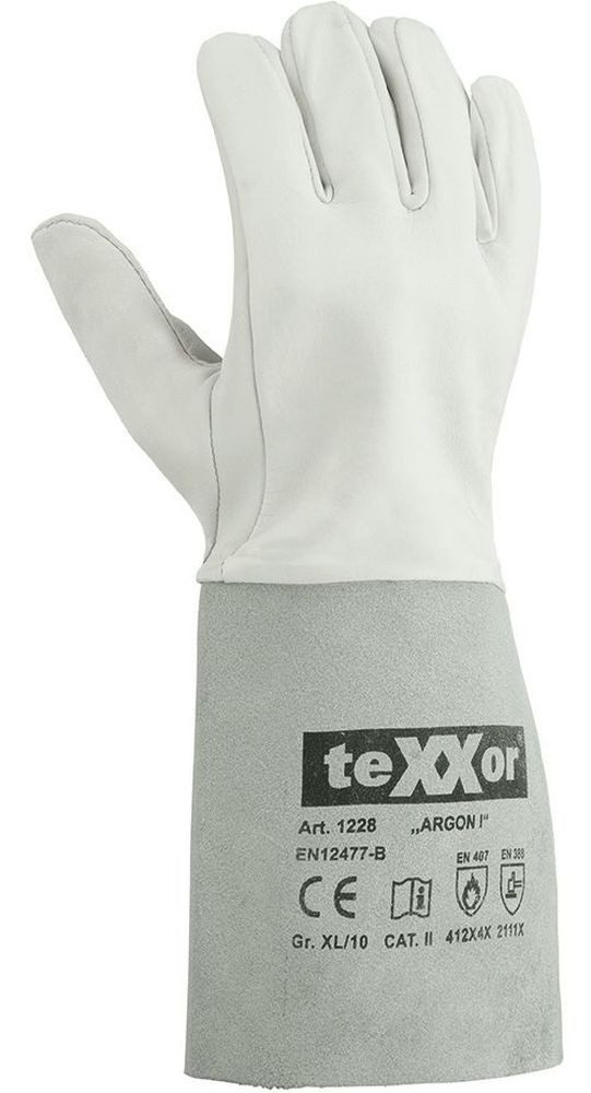teXXor Arbeitshandschuh-Set Schweißerhandschuhe Argon I