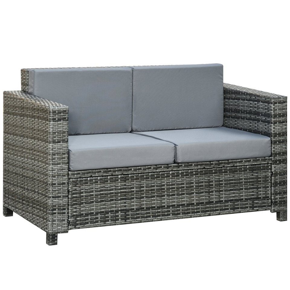 Outsunny Loungesofa Rattan Sofa, 35 cm