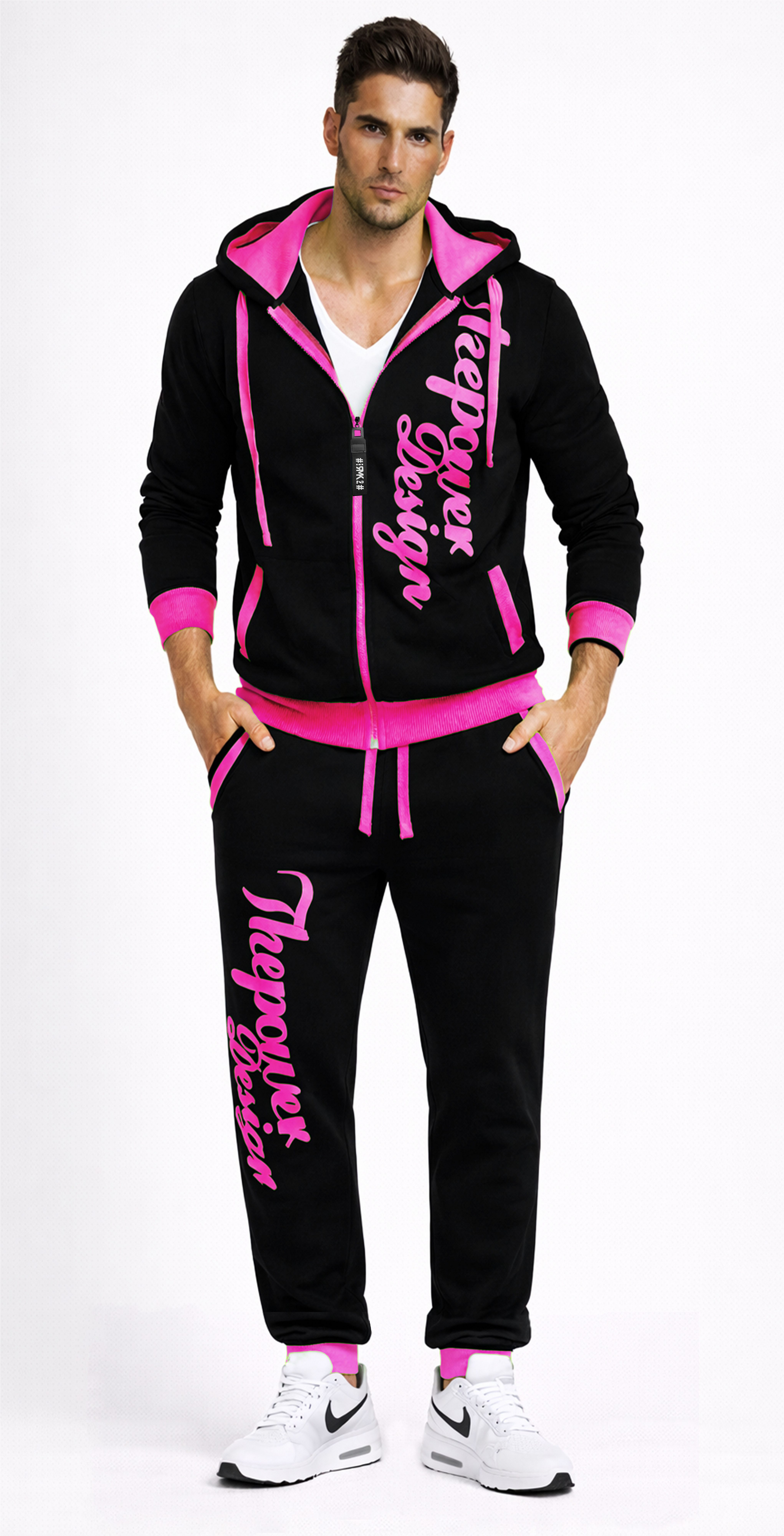 RMK Jogginganzug Herren Sportanzug The Power (Set), Trainingsanzug Freizeitanzug Gym Fitness mit Kapuze